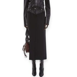 Helmut Lang Garter Midi Skirt